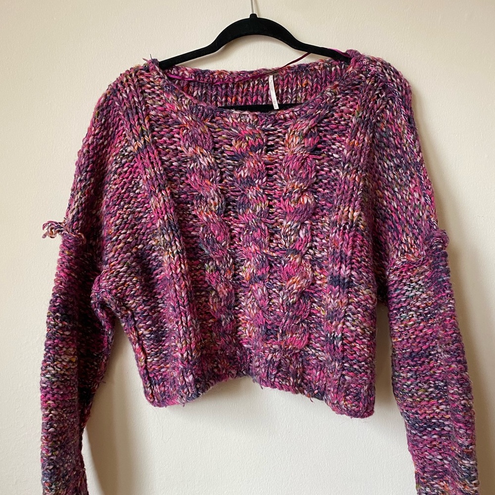 multi-colored boxy sweater